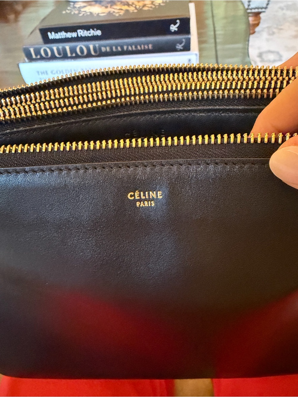 Celine Black Leather Trio Bag with Gold Hardware - Picture 7 of 8